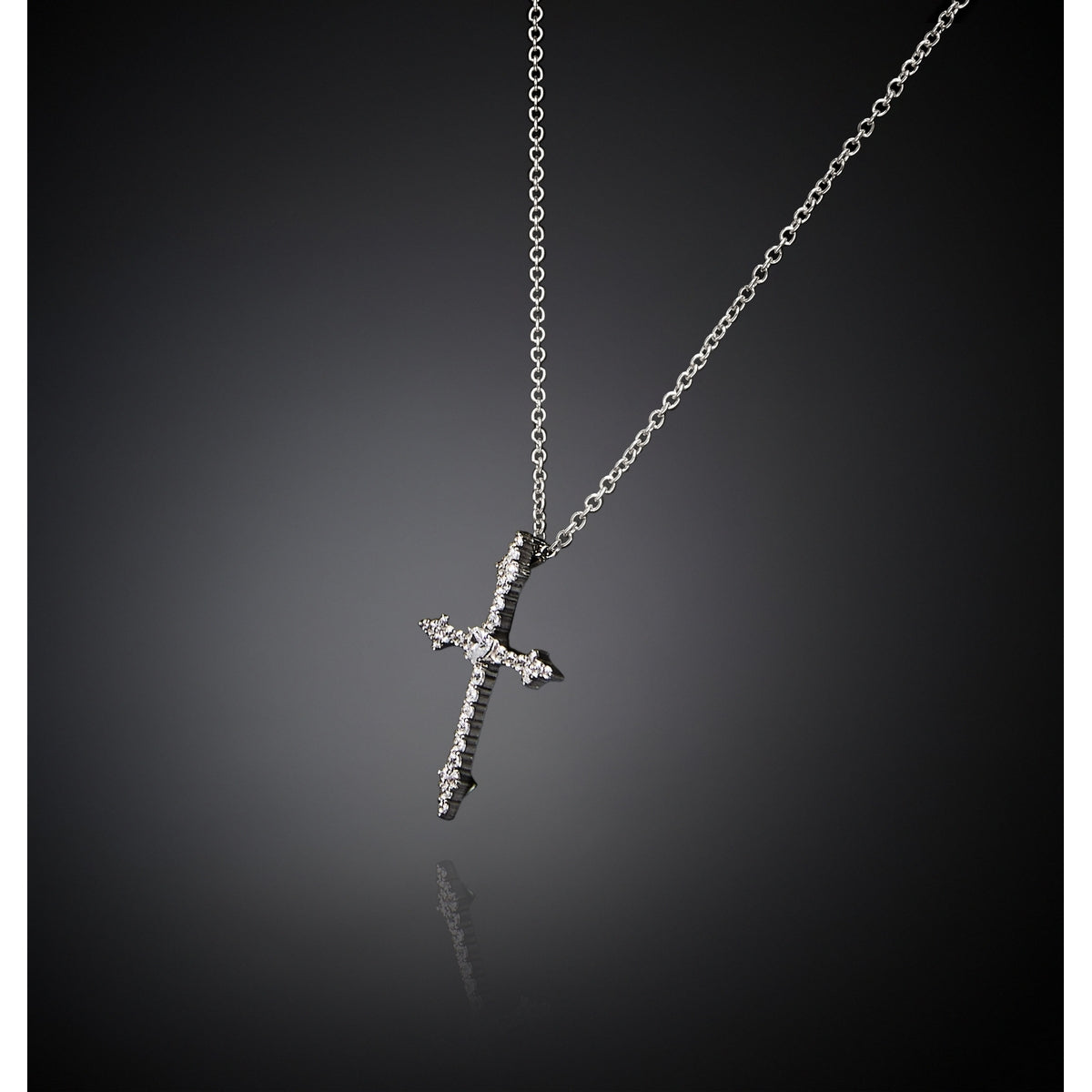 chiara ferragni croci pendant wh cz vross +rh plated 42+8cm