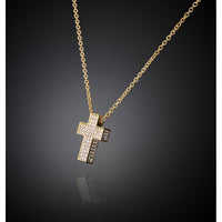 chiara ferragni croci pendant cross+wh cz+yg plated 42+8cm