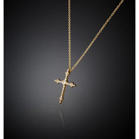 chiara ferragni croci pendant wh cz cross+yg plated 42+8cm