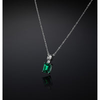 chiara ferragni emerald pendant emerald cut 38+4cm