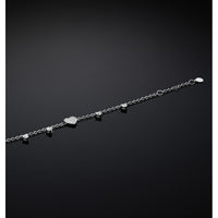 chiara ferragni silver bracelet arg925 with white cz 16+3cm