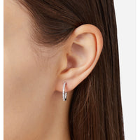 chiara ferragni silver hoop earring arg925 with white cz 15mm