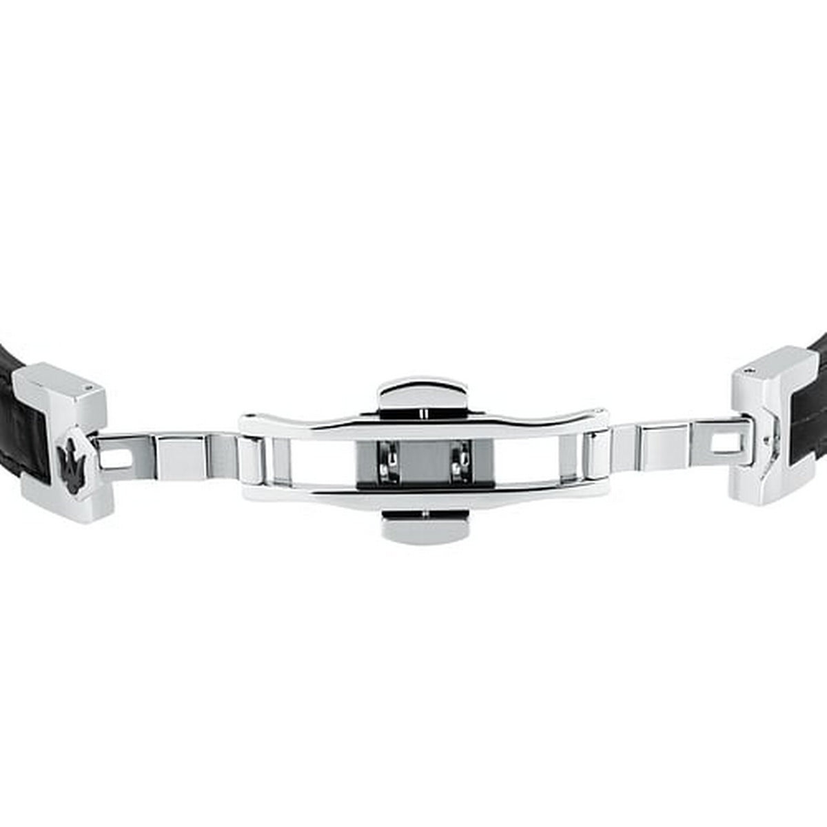 maserati jewels leather stainless steel bracelet blk leather blk 6.5x5.5cm