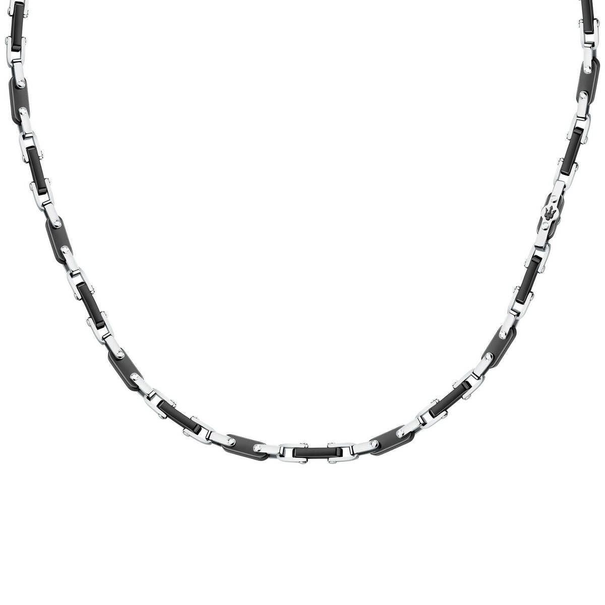 maserati jewels ceramic necklace stainless steel black 50+5cm