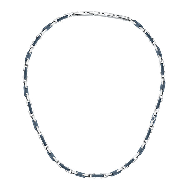 maserati jewels ceramic necklace stainless steel blue 50+5cm