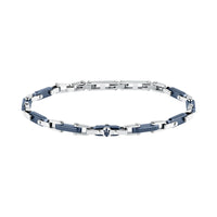 maserati jewels ceramic stainless steel bracelet blue 19.5+3.5cm