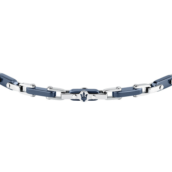 maserati jewels ceramic stainless steel bracelet blue 19.5+3.5cm