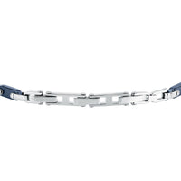 maserati jewels ceramic stainless steel bracelet blue 19.5+3.5cm
