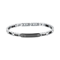 maserati jewels ceramic stainless steel bracelet black 18+3.5cm
