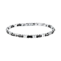 maserati jewels ceramic stainless steel bracelet black 18+3.5cm