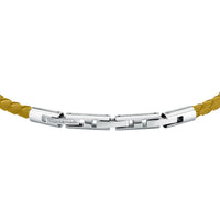 maserati jewels leather stainless steel bracelet dg+yg leather ye 38+3cm