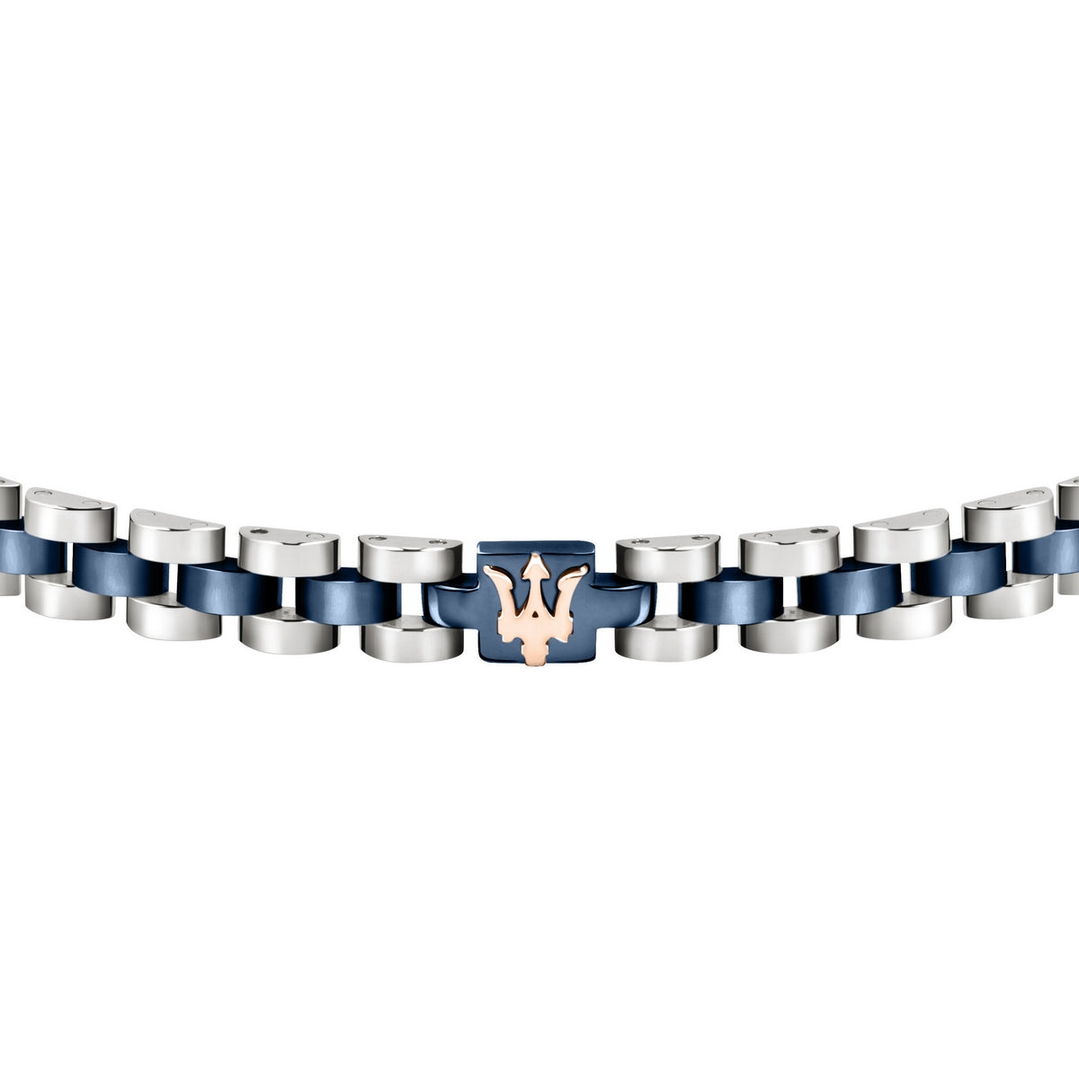 maserati jewels silver, blue, rose gold bracelet 210mm jewellery buckle