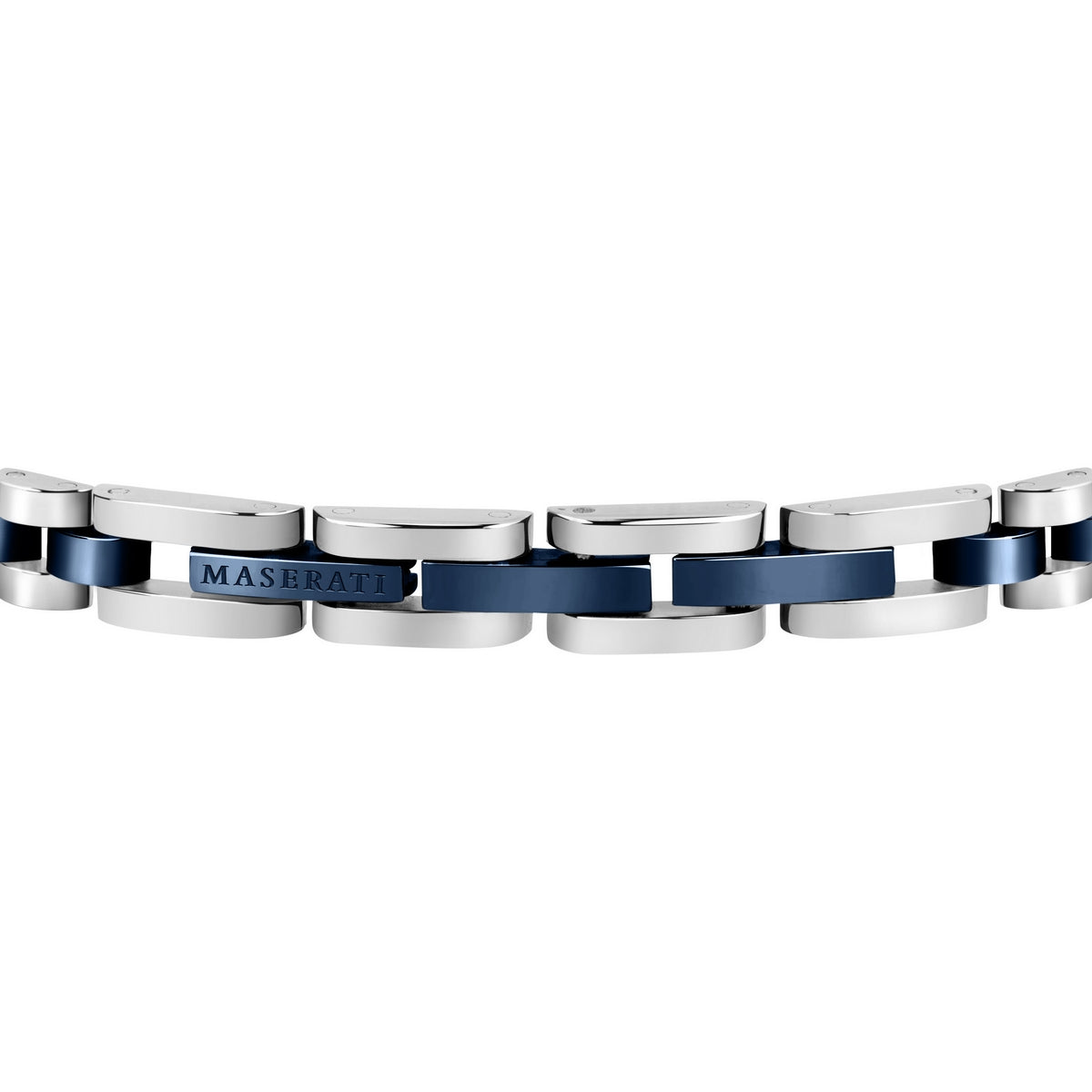 maserati jewels silver, blue, rose gold bracelet 210mm jewellery buckle