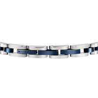 maserati jewels silver, blue, rose gold bracelet 210mm jewellery buckle