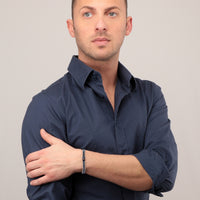 maserati jewels silver, blue, rose gold bracelet 210mm jewellery buckle