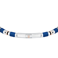 maserati jewels iconic bracelet blu agate & ip rg 19+3cm