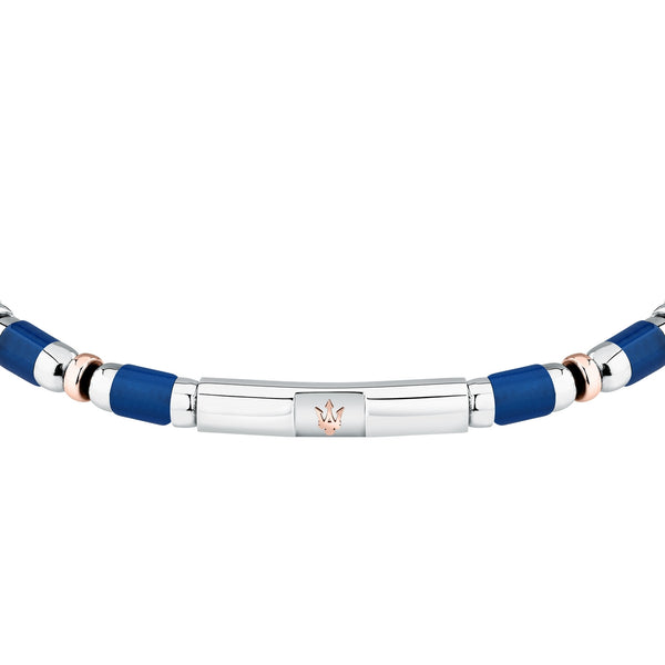 maserati jewels iconic bracelet blu agate & ip rg 19+3cm