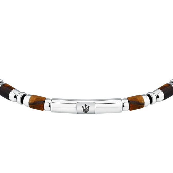 maserati jewels iconic bracelet tiger eye sto.&ip blk 19+3cm
