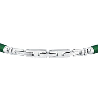 maserati jewels iconic bracelet green agate & ip black 18.5+3cm