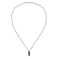 maserati jewels sapphire pendant w/ lg.blu gem.&ip blk 45+5