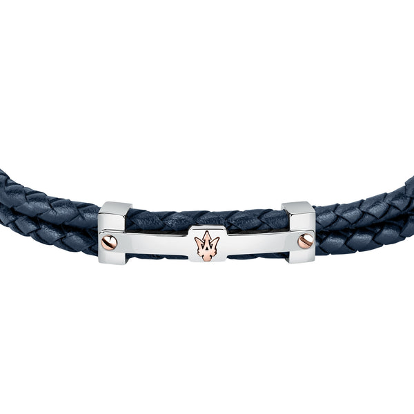 maserati jewels silver, blue, rose gold bracelet 22cm jewellery buckle