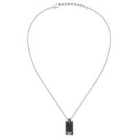 maserati jewels iconic pendant steel black cz black 45+5cm