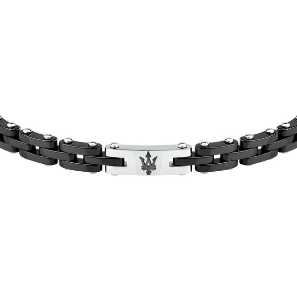 maserati jewels ceramic bracelet stainless steel black ceramic black 18+3.5cm