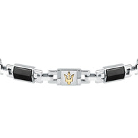 maserati jewels ceramic bracelet stainless steel gold plated ceramic black 18+3.5cm