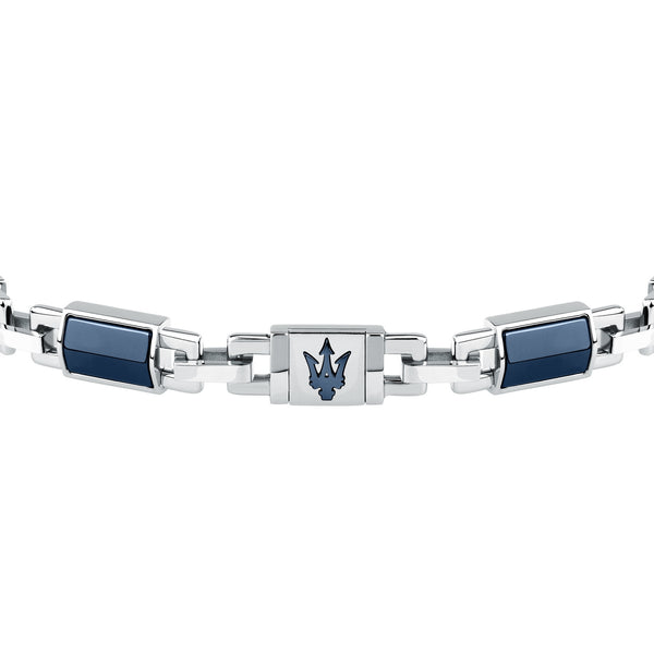 maserati jewels ceramic bracelet stainless steel blue ceramic blue 18+3.5cm