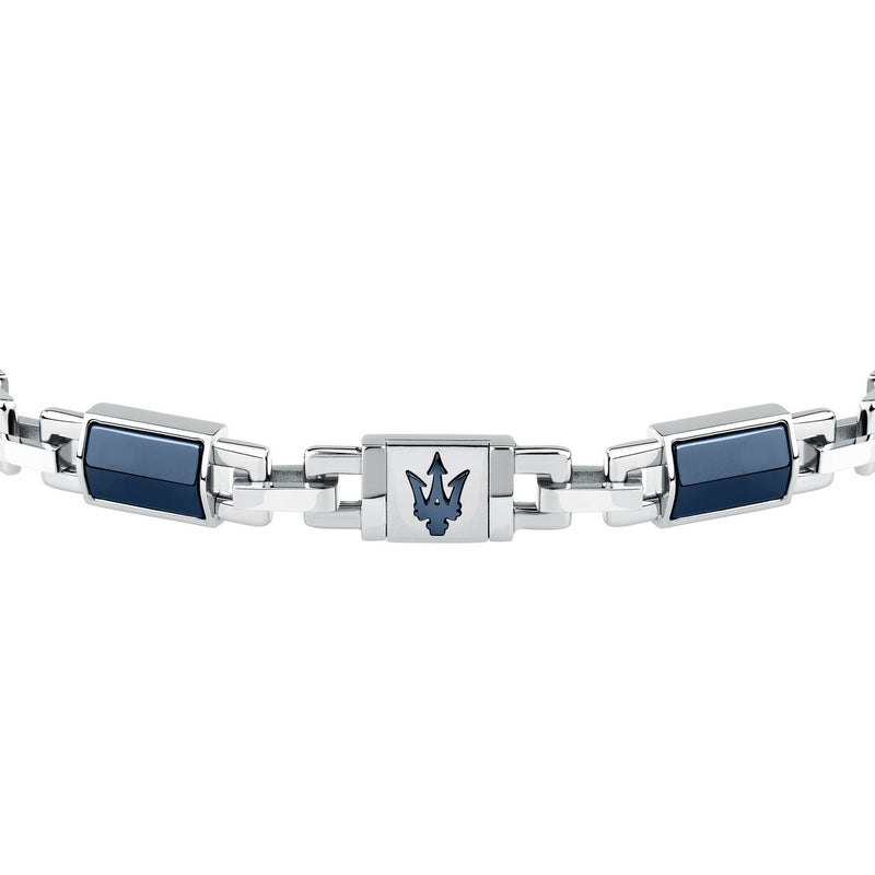 maserati jewels ceramic bracelet stainless steel blue ceramic blue 18+3.5cm