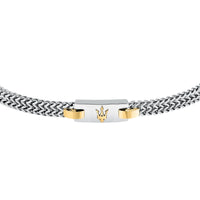 maserati jewels iconic bracelet stainless steel with ip gold plated 19+3cm