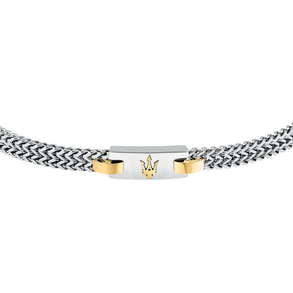 maserati jewels iconic bracelet stainless steel with ip gold plated 19+3cm