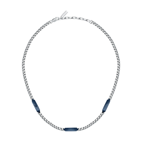 maserati jewels iconic necklace with ip blue 45+5cm
