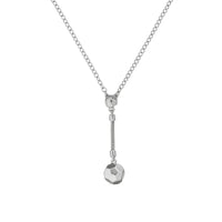 karen millen facet chain silver chain drop pendant