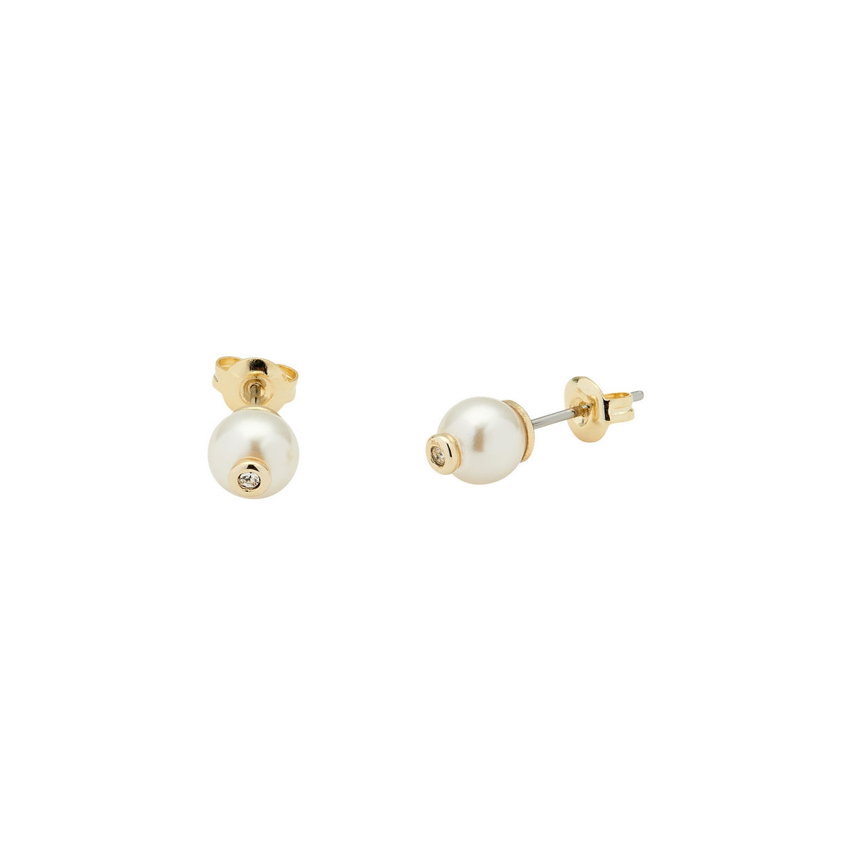 karen millen saturn pearl pale gold stud earring