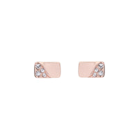 crystal bar stud earring rose gold/crystal