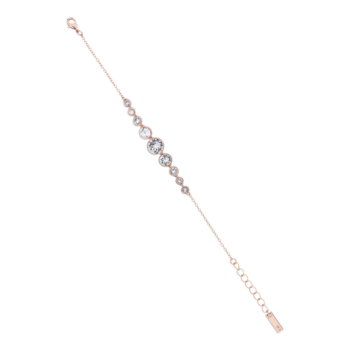 crystal flow rose gold bracelet