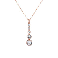 crystal flow rose gold pendant