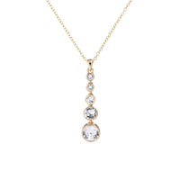 crystal flow gold plated pendant