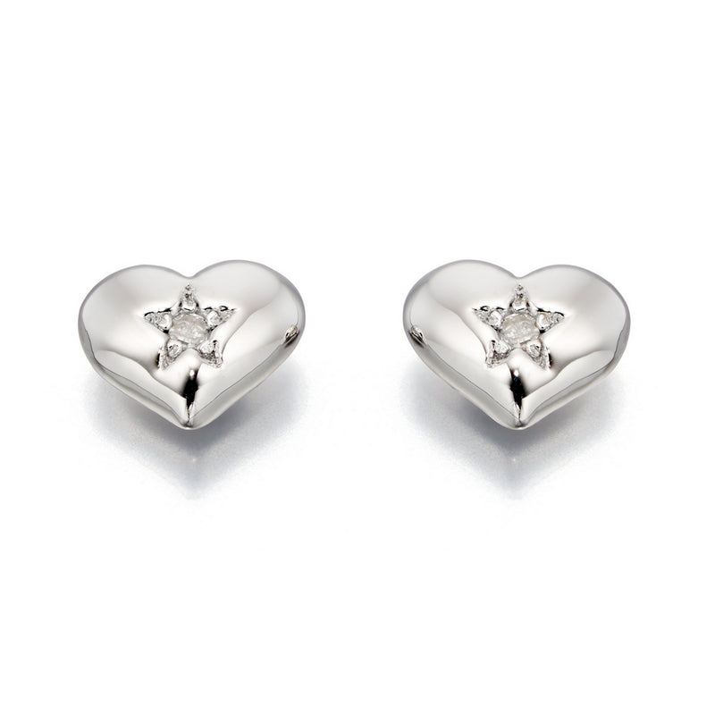 suri  diamond heart stud earring