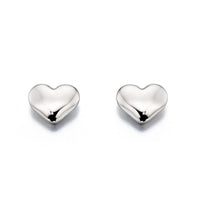 phoebe  plain small heart stud earrings