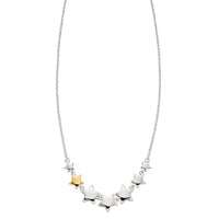 zara rose gold plated lots of star necklace