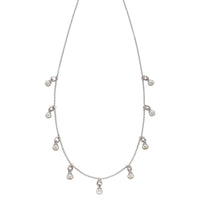 eleanor  pearl charm necklace