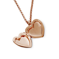 chrysos - rose gold plated heart locket