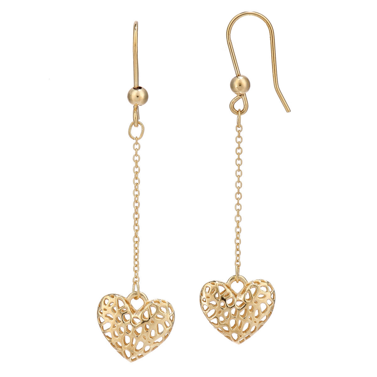 9ct gold (375) yellow gold earring shepherds hook