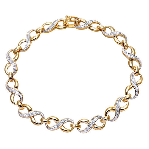 bracelets 9ky 375 8.53 weight 24 diamonds 0.15 diamond weight