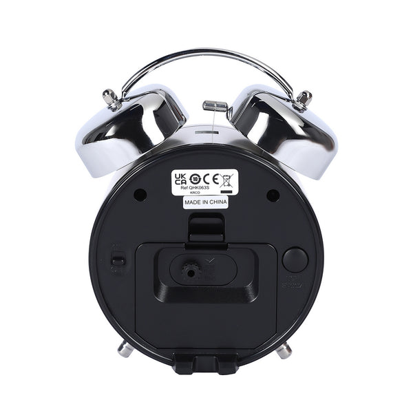 seiko quartz bedside silver bell alarm clock