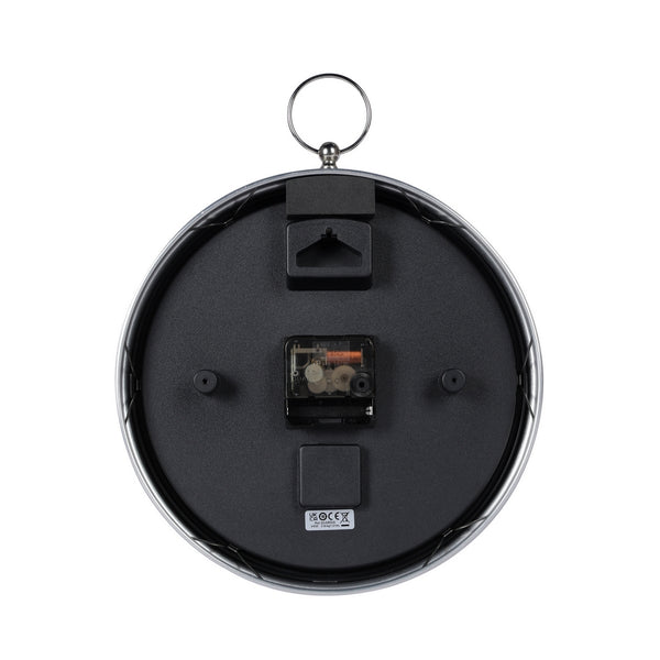 seiko quartz silver wall clock