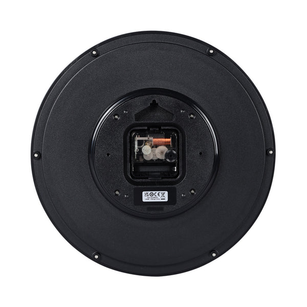 seiko quartz black wooden wall clock