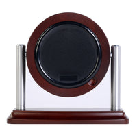 seiko quartz mantel aluminium & wood clock